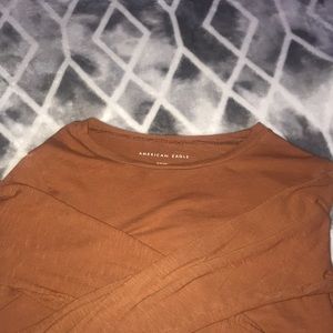 American eagle, pumpkin orange long sleeve.
